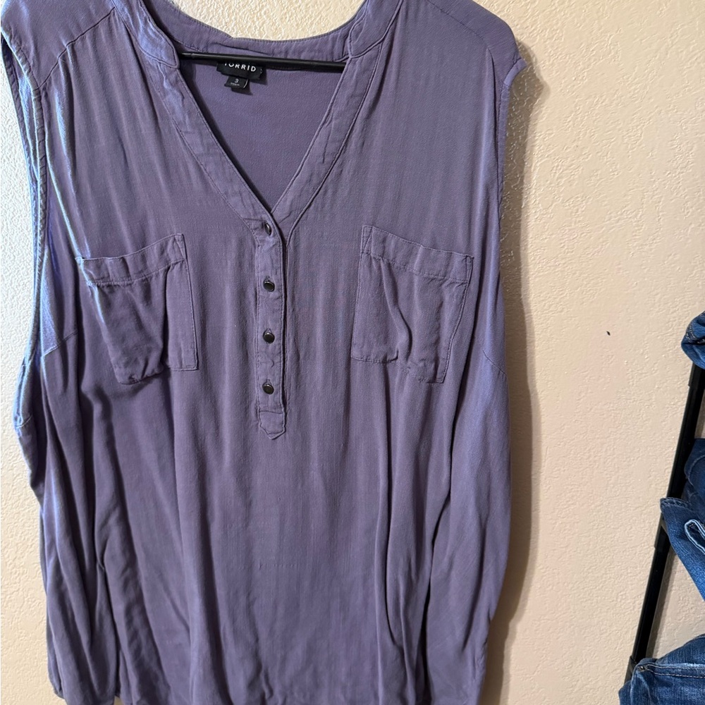 Torrid Lavender Sleeveless Blouse